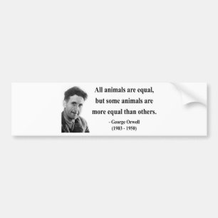 George Orwell citationstecken 3b Bildekal