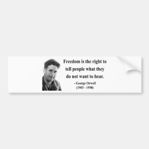 George Orwell citationstecken 4b Bildekal