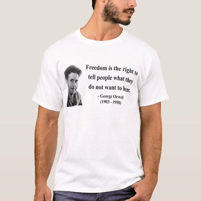 George Orwell citationstecken 4b T-shirt (Framsida)