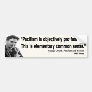 George Orwell citationstecken Bildekal