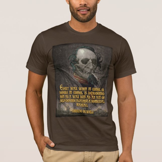 George Orwell citationstecken på Tee Shirt (Framsida)