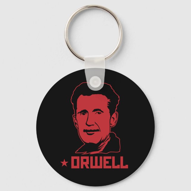 George Orwell Porträtt Keychain Nyckelring (Framsida)