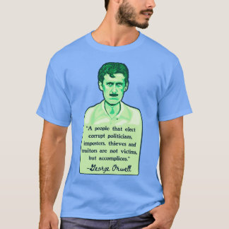 George Orwell Porträtt och Quote 2 T Shirt