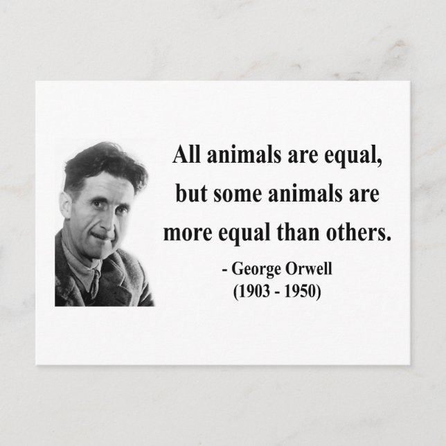 George Orwell Quote 3b Vykort (Framsida)