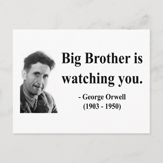 George Orwell Quote 5b Vykort (Framsida)