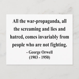 George Orwell Quote 6a Vykort