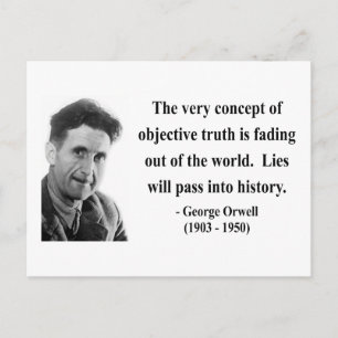 George Orwell Quote 7b Vykort