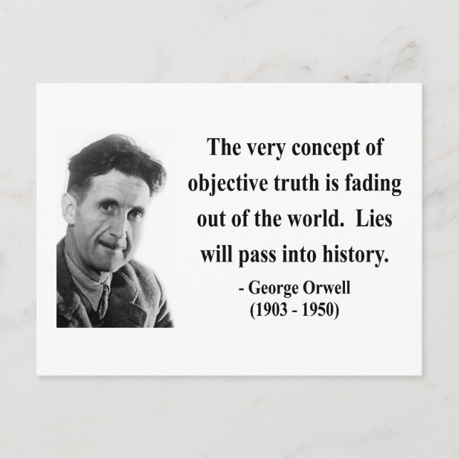 George Orwell Quote 7b Vykort (Framsida)