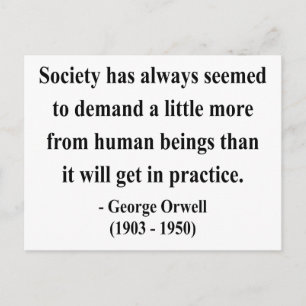 George Orwell Quote 8a Vykort