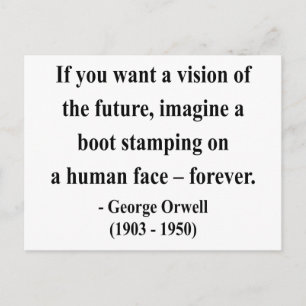 George Orwell Quote 9a Vykort