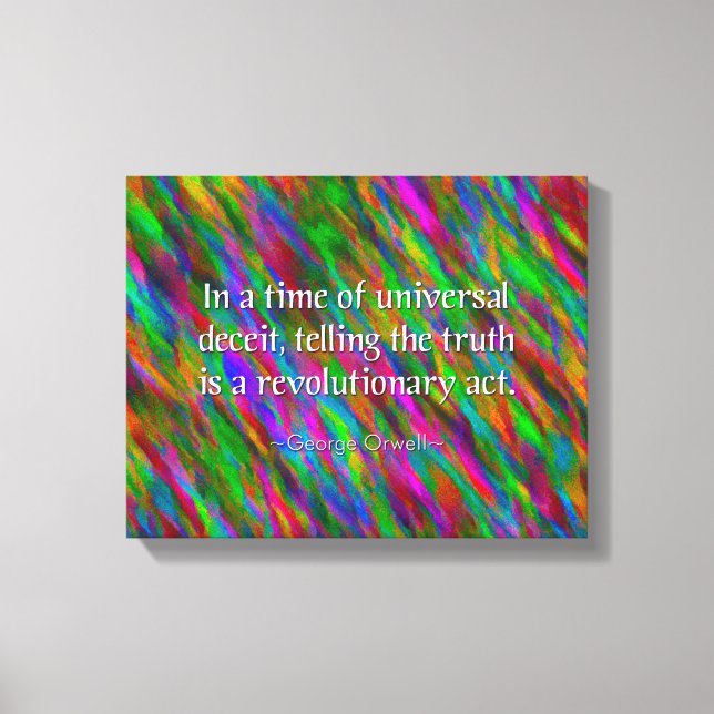 George Orwell Quote, Canvas Art Print (Framsida)