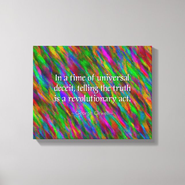 George Orwell Quote, Canvas Art Print (Framsida)