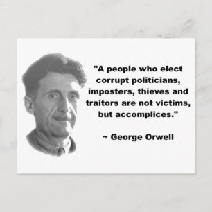 George Orwell Quote Vykort