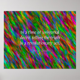 George Orwell Truth Citote Art Inspirational Poste Poster