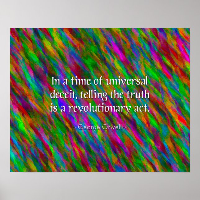 George Orwell Truth Citote Art Inspirational Poste Poster (Framsidan)