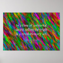 George Orwell Truth Citote Art Inspirational Poste Poster