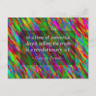 George Orwell Truth Postcard Vykort