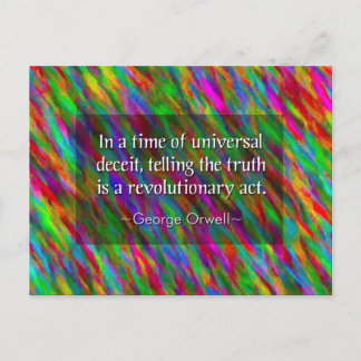 George Orwell Truth Postcard Vykort