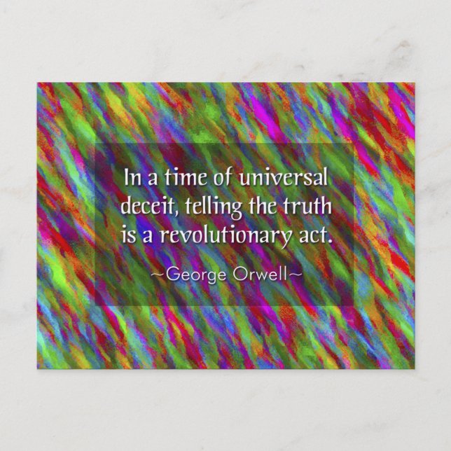 George Orwell Truth Postcard Vykort (Framsida)