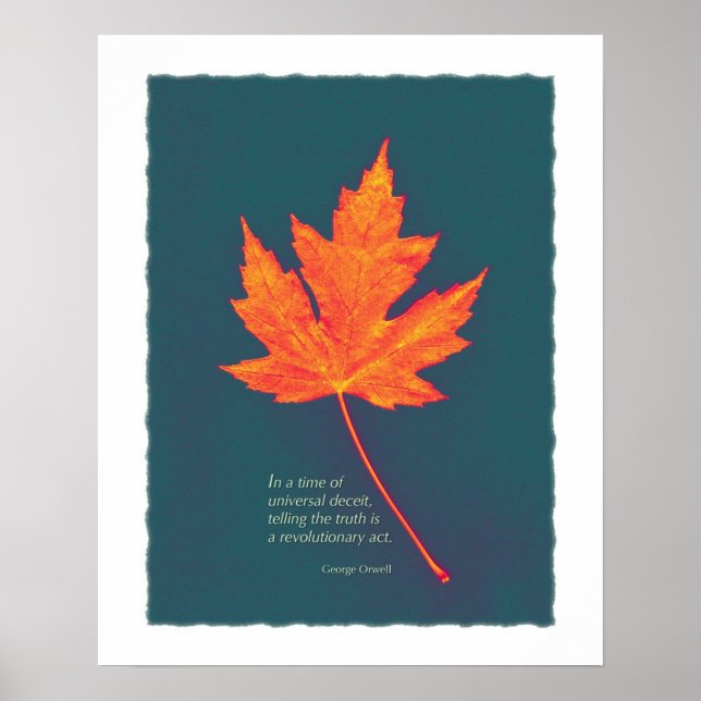 George Orwell Truth Quote Art Poster (Framsidan)