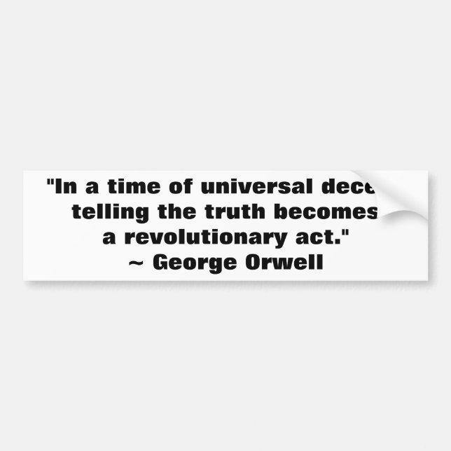 George Orwell Truth Quote Bildekal (Framsidan)