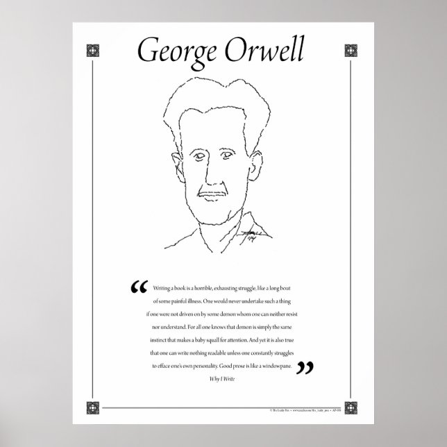 George Orwell Writing Quote Poster (Framsidan)