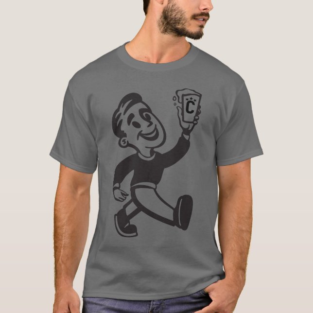 George på den mörka grå färgT-tröja T-shirt (Framsida)