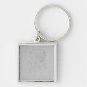 George Parker spekulant, 1819 Fyrkantig Silverfärgad Nyckelring