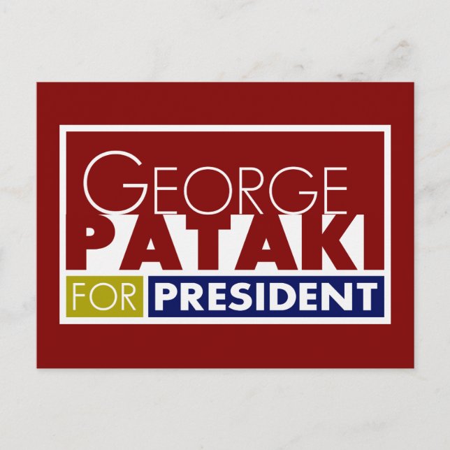 George Pataki för president V1 Vykort (Framsida)