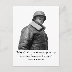 George Patton och Quote Vykort