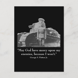 George Patton och Quote Vykort