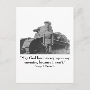 George Patton och Quote Vykort