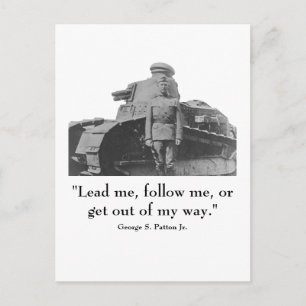 George Patton och Quote Vykort