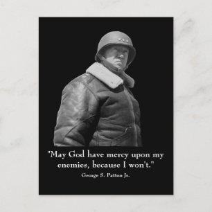 George Patton och Quote Vykort