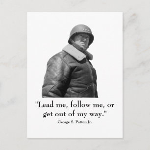 George Patton och Quote Vykort