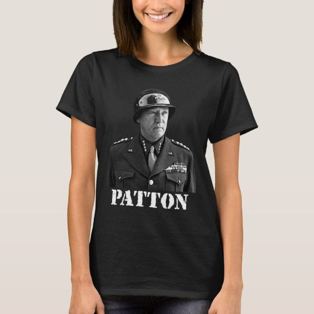 George Patton Världskrig II Victory Memorial Indep T Shirt (Framsida)