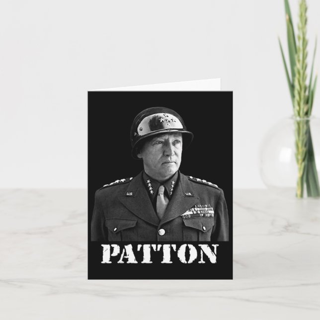 George Patton World War Ii Victory Memorial självs Kort (Framsida)