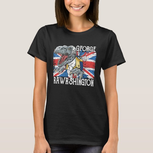 George Rawrshington George Washington  4:e juli T Shirt (Framsida)