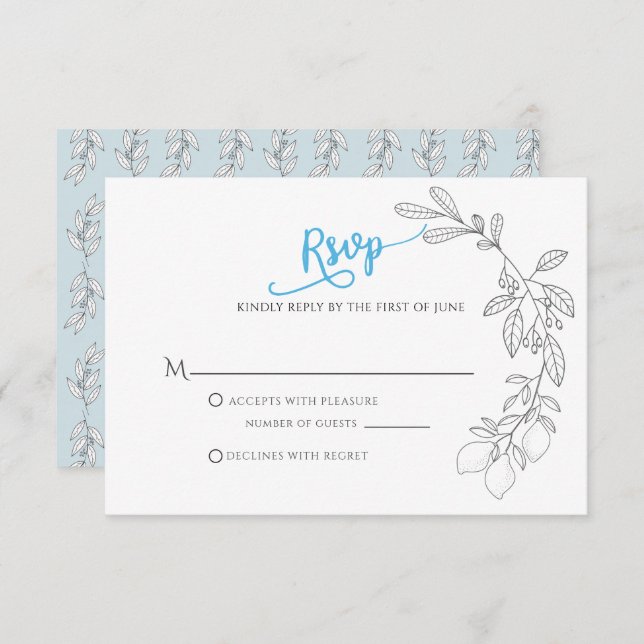 George Response Card Inbjudningar (Fram/baksida)