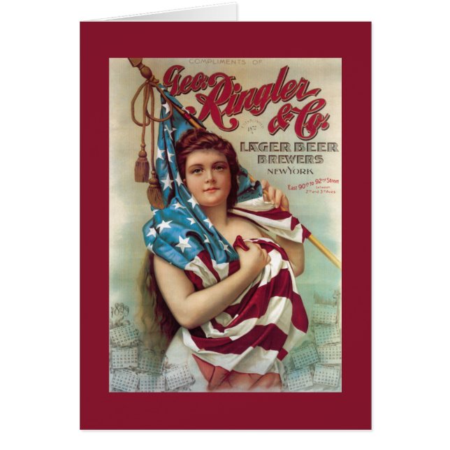 George Ringler & CO. Öl Poster Hälsningskort (Framsidan)