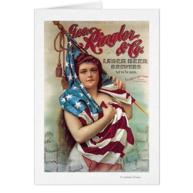 George Ringler & CO. Öl Poster Hälsningskort (Framsidan)