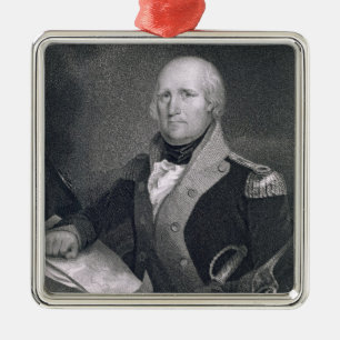 George Rogers Clark (1752-1818) som inristas av Julgransprydnad Metall