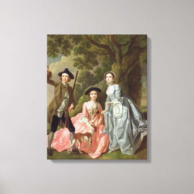George Rogers med sin fru, Margaret och hans Syrra Canvastryck (Framsida)