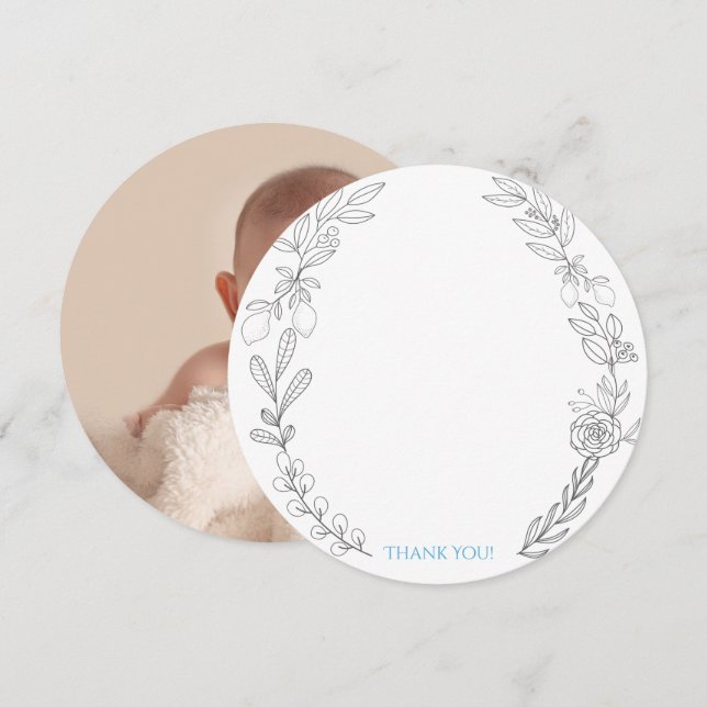 George Round Foto Tackkort. Inbjudningar (Fram/baksida)