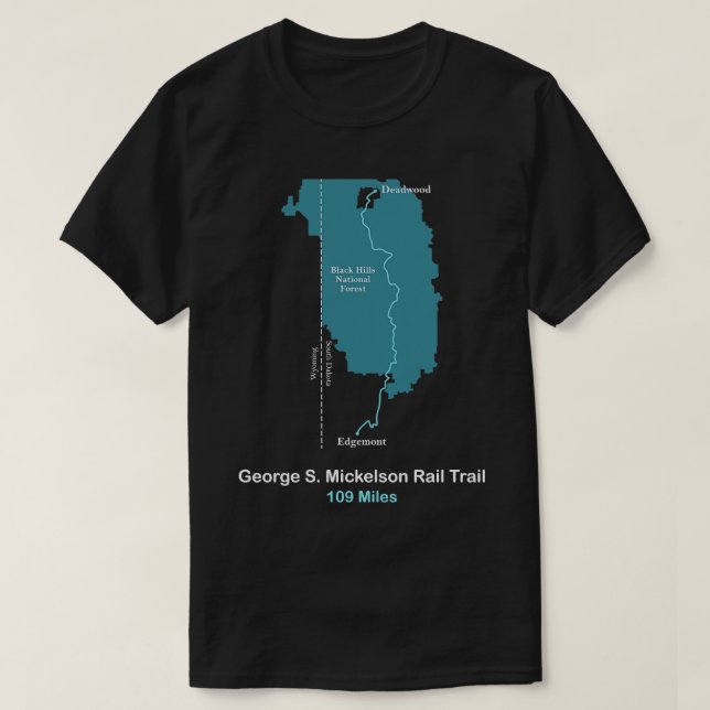 George S Mickelson Rail Trail T Shirt (Design framsida)