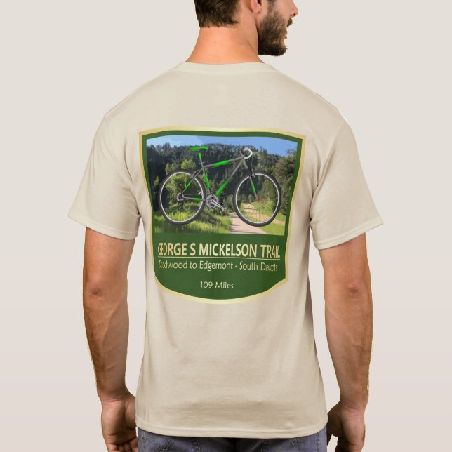 George S Mickelson Trail (cykel2) T Shirt (Baksida)