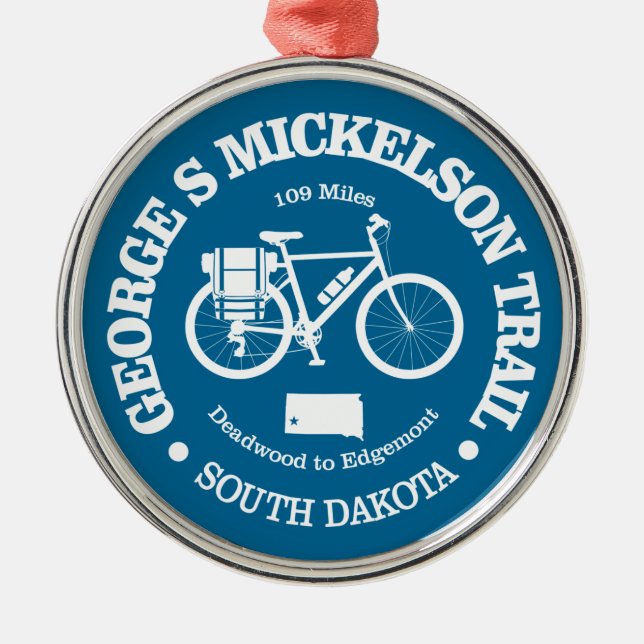 George S Mickelson Trail (cykling) Julgransprydnad Metall (Framsidan)
