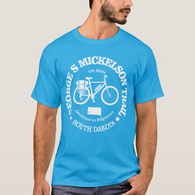 George S Mickelson Trail (cykling) T Shirt (Framsida)