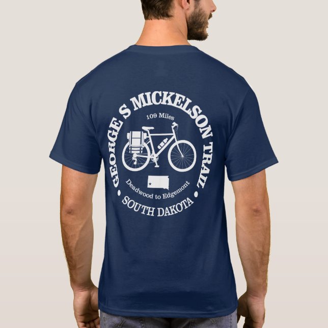 George S Mickelson Trail (cykling) T Shirt (Baksida)