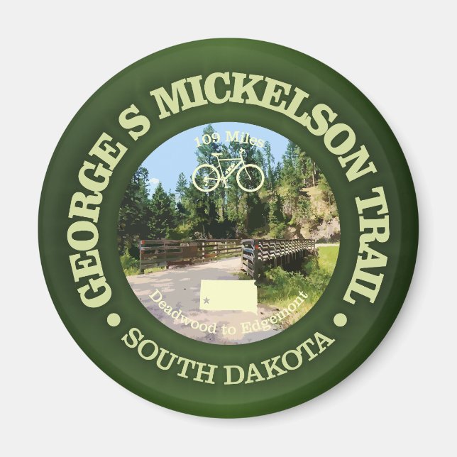George S Mickelson Trail, South Dakota. Magnet (Framsidan)